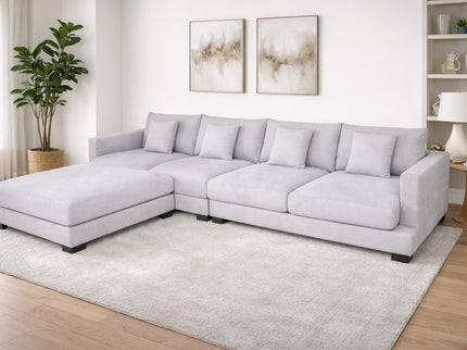 Brisbane 4 Seater With Ottoman - Fifty Shades