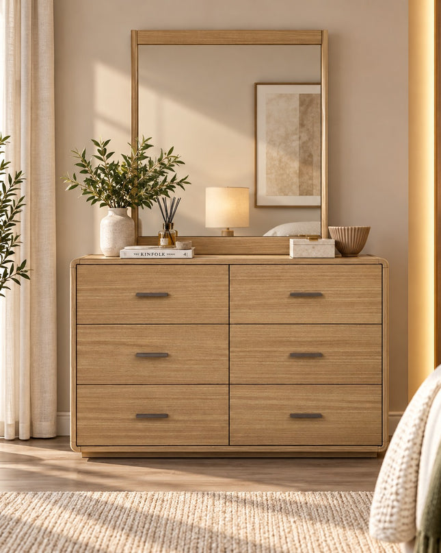 Camden Dresser & Mirror - Prime Oak