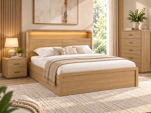 Camden 4Pce Queen Bedroom Suite - Prime Oak