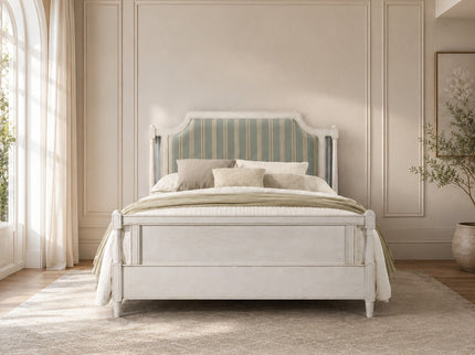 Cassis Queen Bed with Fabric Bedhead