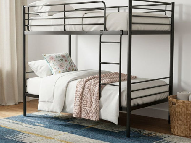 City Single to Single Bunk Bed - Black