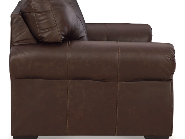 Colleton 2 Seat Sofa - Dark Brown (Leather)