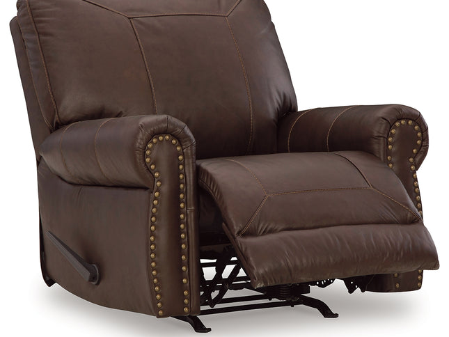 Colleton Rocker Recliner - Dark Brown (Leather)