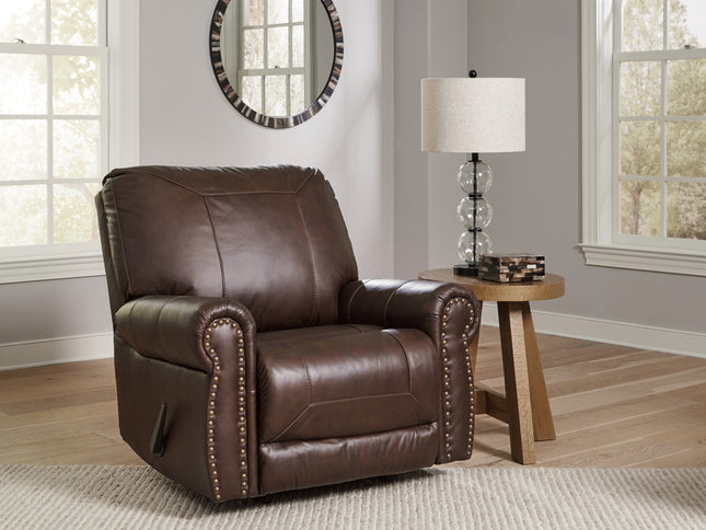 Colleton Rocker Recliner - Dark Brown (Leather)