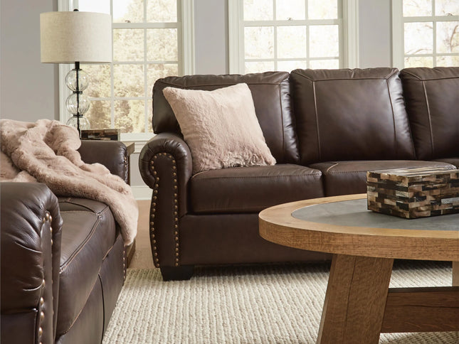 Colleton Leather 3+2 Sofa Pair - Dark Brown