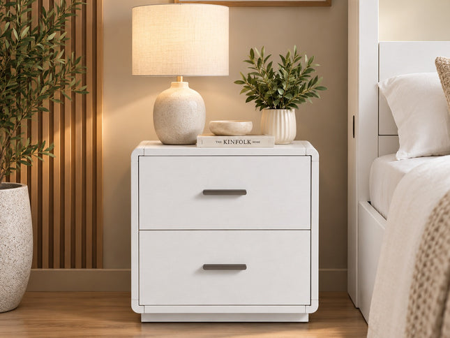 Costa 4Pce Queen Bedroom Suite - White Asg Grain
