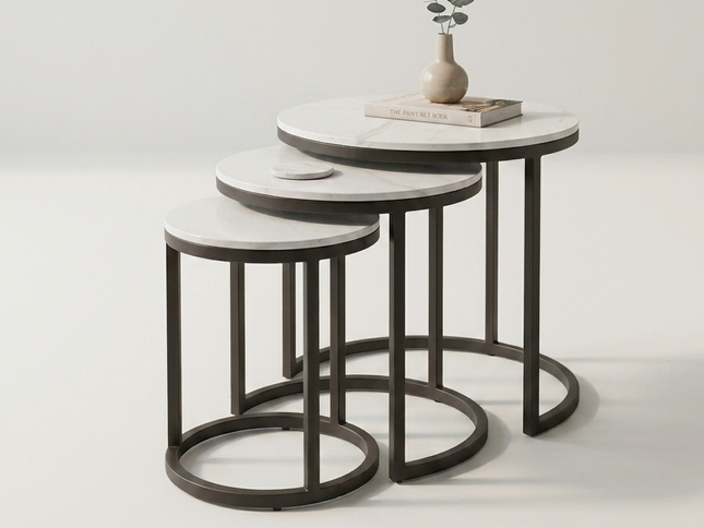 Denise Nest Of Tables (Black Legs)