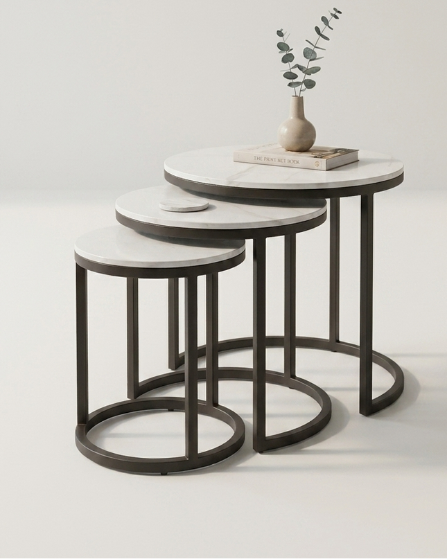 Denise Nest Of Tables (Black Legs)