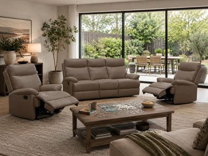 Dusty 3+1+1 Manual Recliner - Mocha (Leather)