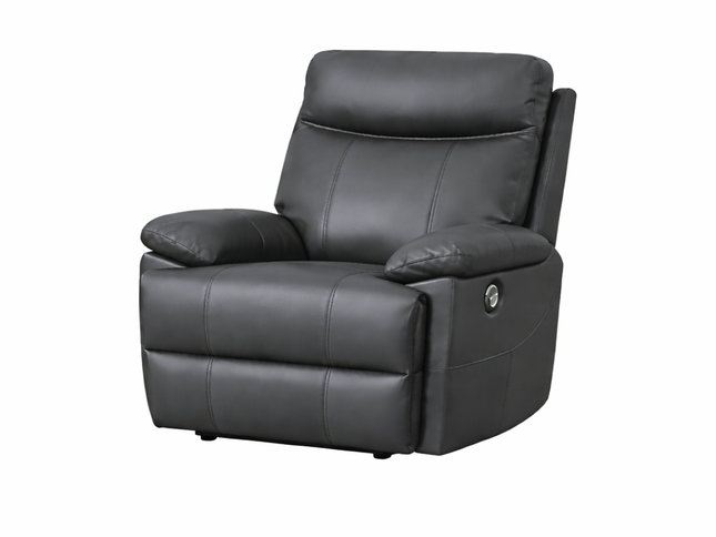 Dusty 1 Seater Manual Recliner - Graphite (Leather)