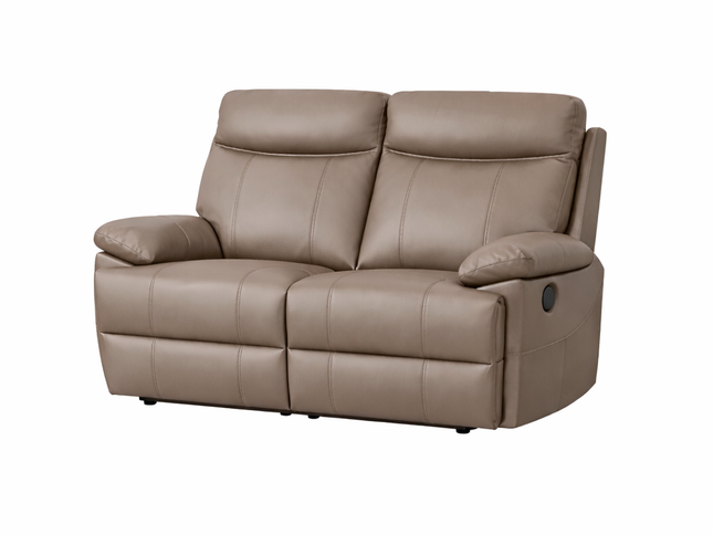 Dusty 2 Seater Mauual Recliner - Mocha (Leather)