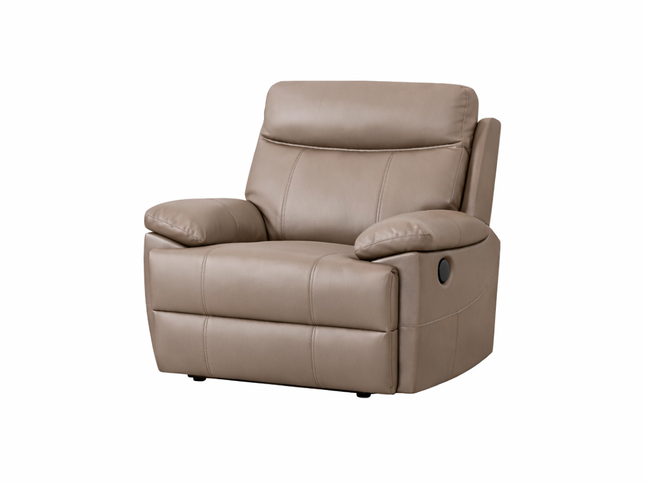 Dusty 1 Seater Manual Recliner - Mocha (Leather)