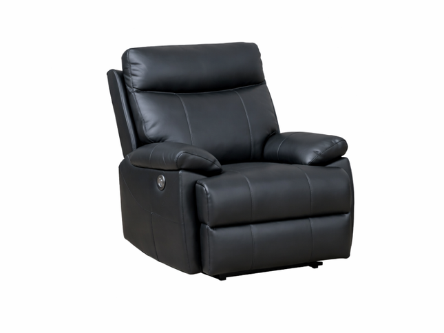 DUSTY 3+1+1 Electric Recliner - Black (Leather)