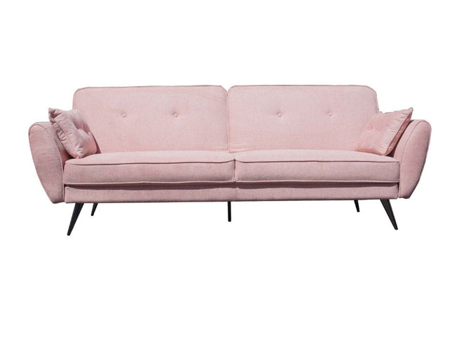 Elaine 3 Seater Sofa Bed - Pink