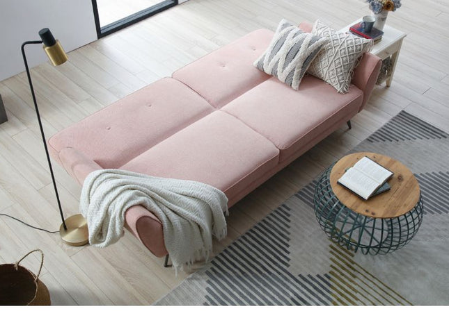 Elaine 3 Seater Sofa Bed - Pink