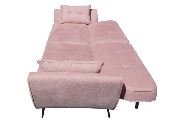 Elaine 3 Seater Sofa Bed - Pink