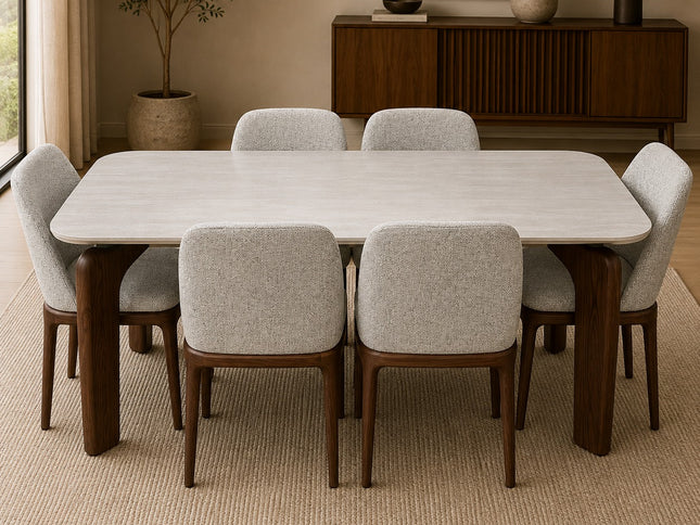 Gilmore 7Pce Dining Set with Hume Chair