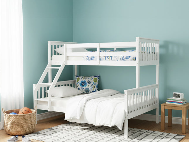 Glebe Single Over Double Bunk Bed - White