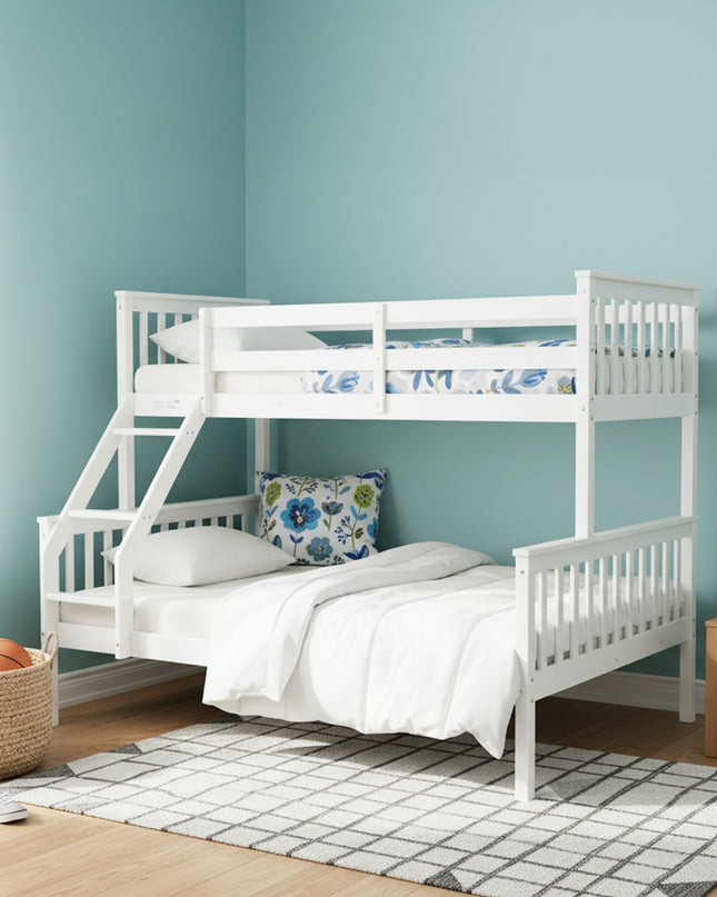 Glebe Single Over Double Bunk Bed - White