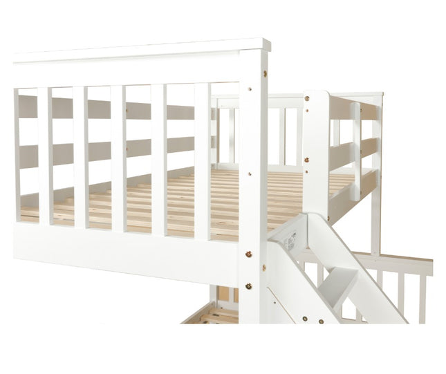 Glebe Single Over Double Bunk Bed - White
