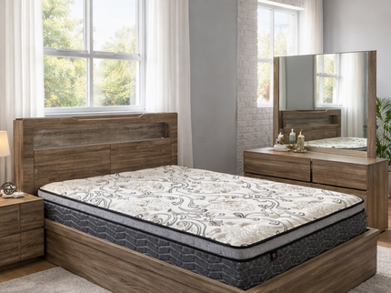 Hannah Queen Bed - Light Oak