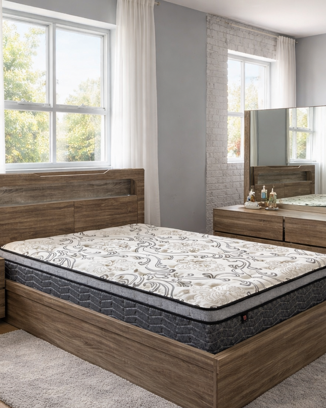 Hannah Queen Bed - Light Oak
