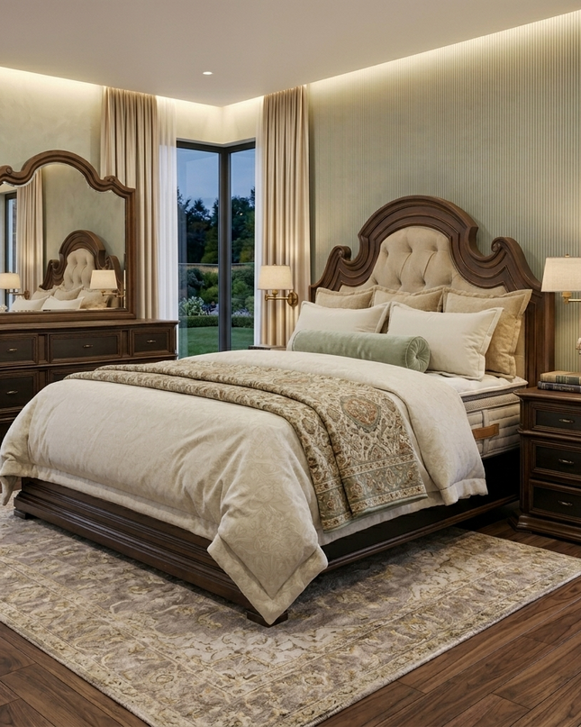 Kingston 5 Pce Queen Dresser Mirror Suite