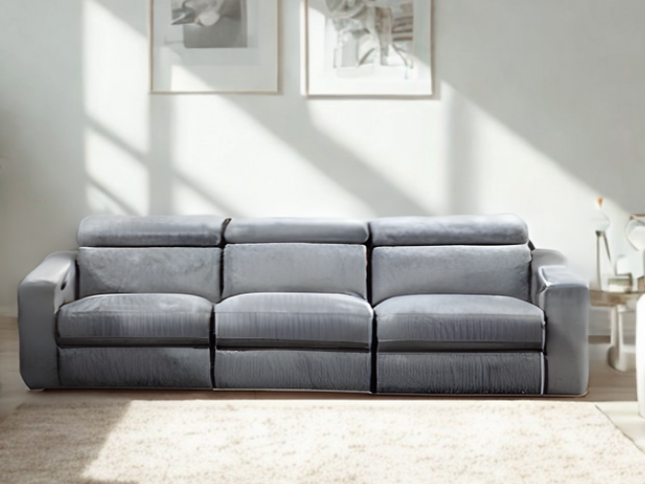 Langdon 3 Seater Electric Recliner - Dark Graphite