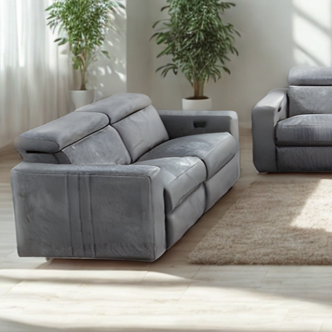 Langdon 2 Seater Electric Recliner - Dark Graphite