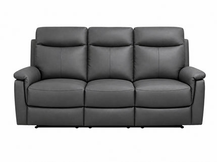 Lexi 3 Seater Manual Recliner - Graphite (Leather)