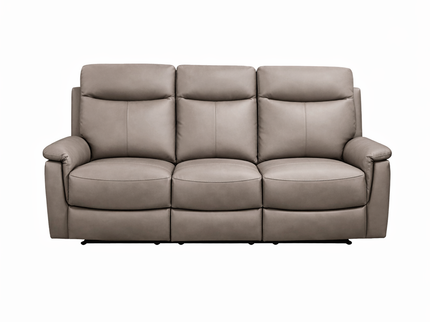 Lexi 3 Seater Manual Recliner- Mocha (Leather)