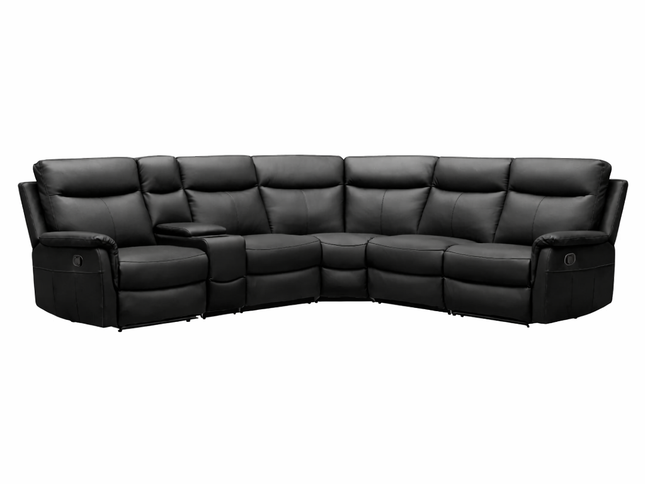 Lexi Corner Lounge - Black (Leather)