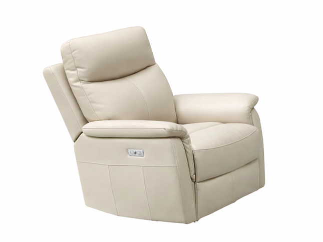 Lexi 3+1+1 Electric Recliner - Beige (Leather)
