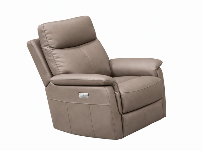 Lexi 1 Seater Electric Recliner - Mocha (Leather)