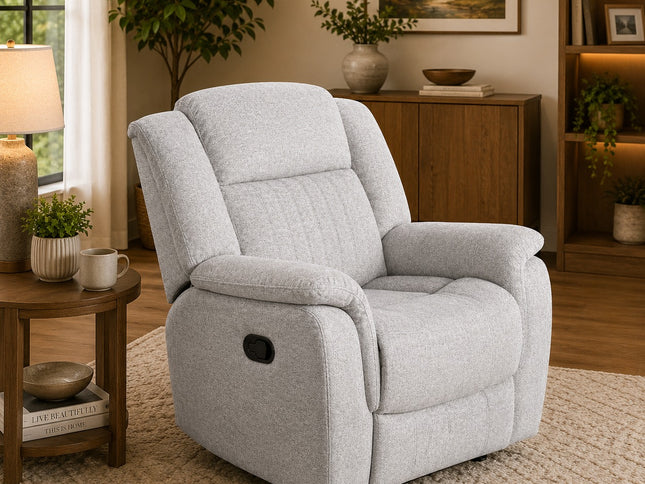 Liberty 1 Seater Manual Recliner - Light Grey FR464