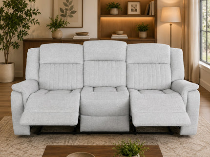 Liberty 3 Seater Manual Recliner - Light Grey FR464