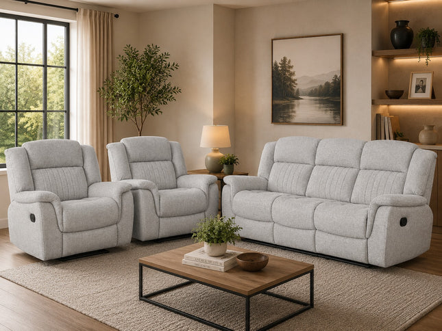 Liberty 1 Seater Manual Recliner - Light Grey FR464