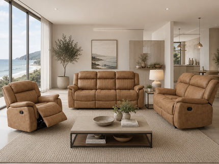 Liberty 3+2+1 Manual Recliner - Tan