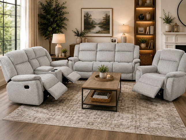 Liberty 3+2+1 Manual Recliner - Light Grey FR464