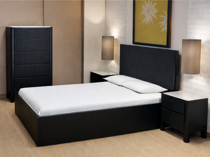 Lisbon 4 Pce Queen Tallboy Suite - Black