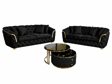Lucy 3+2 Seater - Black