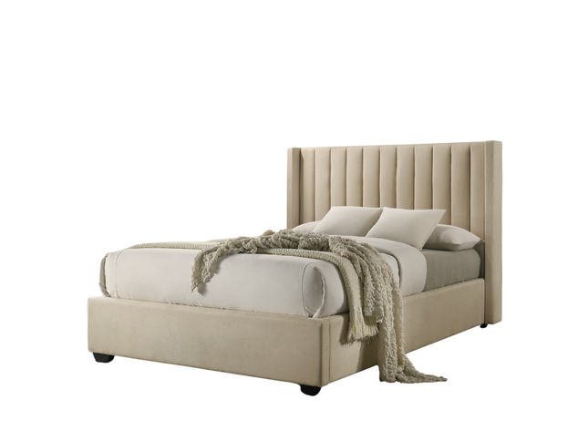 Luna Double Bed - Beige