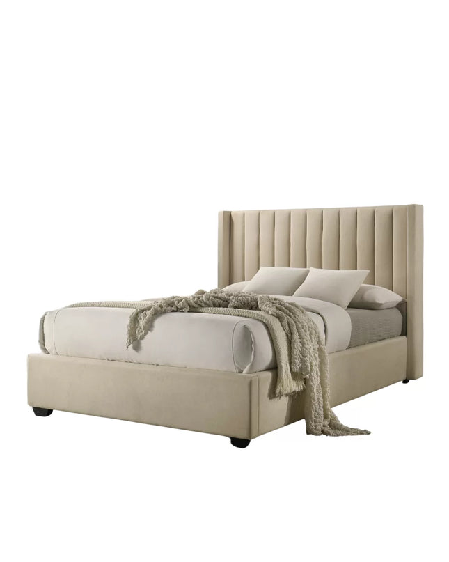 Luna King Single Bed - Beige