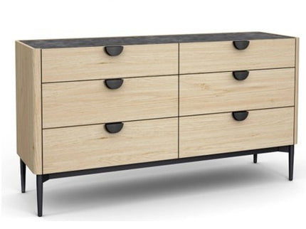 Milan Dresser with 6 Drawers & Ceramic Top