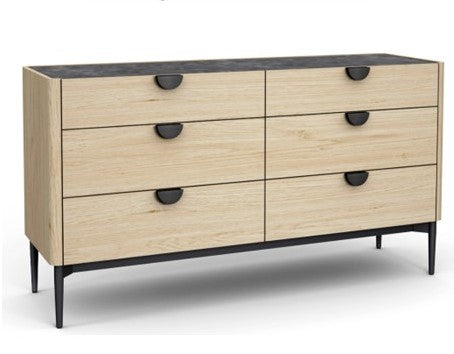 Milan Dresser with 6 Drawers & Ceramic Top