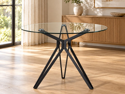 Moon Round Glass Top Table 1.2m