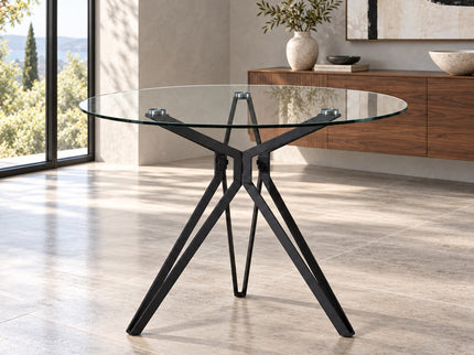Moon Round Glass Top Table 1.2m