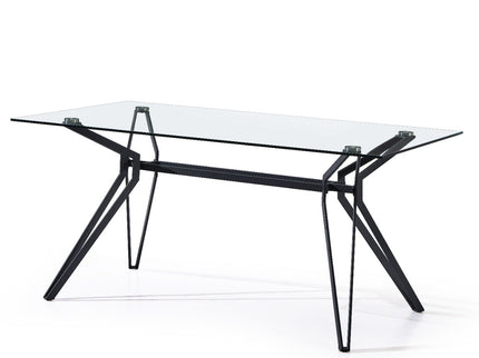 Moon Rectangular Dining Table - Glass Top 1.6m