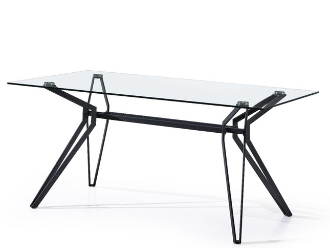 Moon Rectangular Dining Table - Glass Top 1.6m