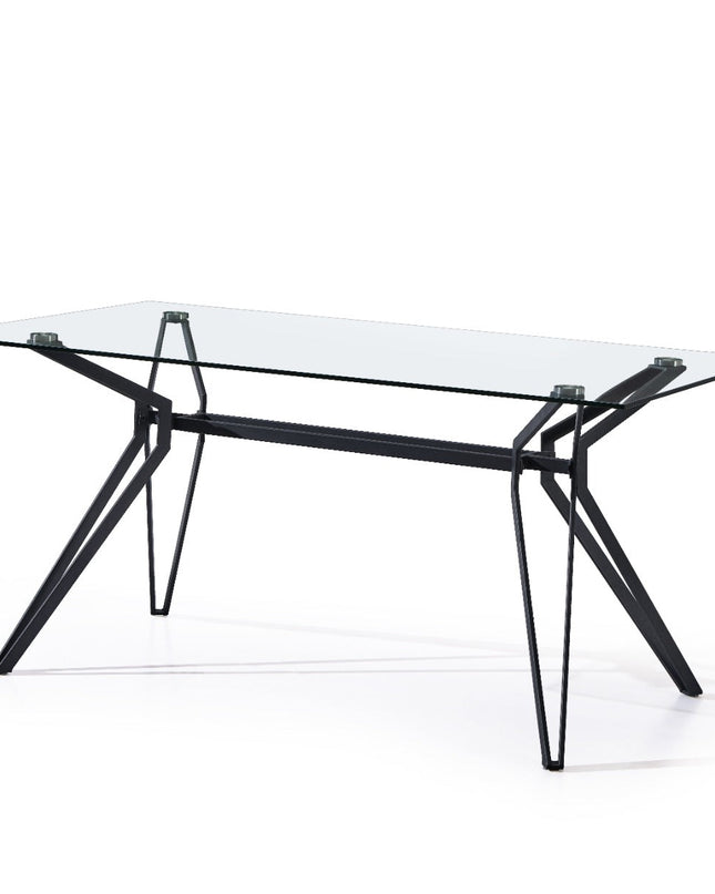 Moon Rectangular Dining Table Glass Top 1.6m